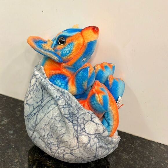 Wild Republic Dinosarauria Baby Triceratops Plush Dinosaur Prehistoric with Egg - Picture 1 of 8
